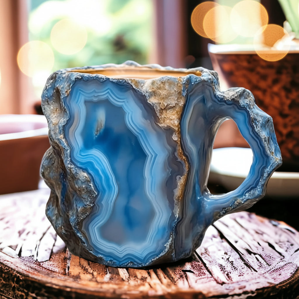 Isolert kaffekopp | Håndlaget krystallkrus med unikt design