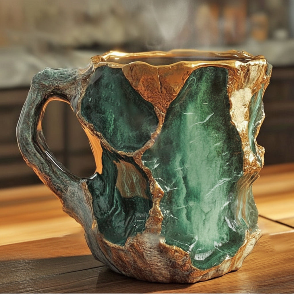 Isolert kaffekopp | Håndlaget krystallkrus med unikt design