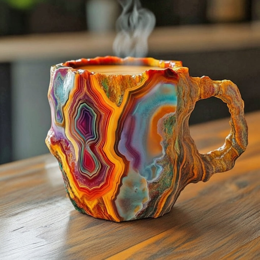 Isolert kaffekopp | Håndlaget krystallkrus med unikt design