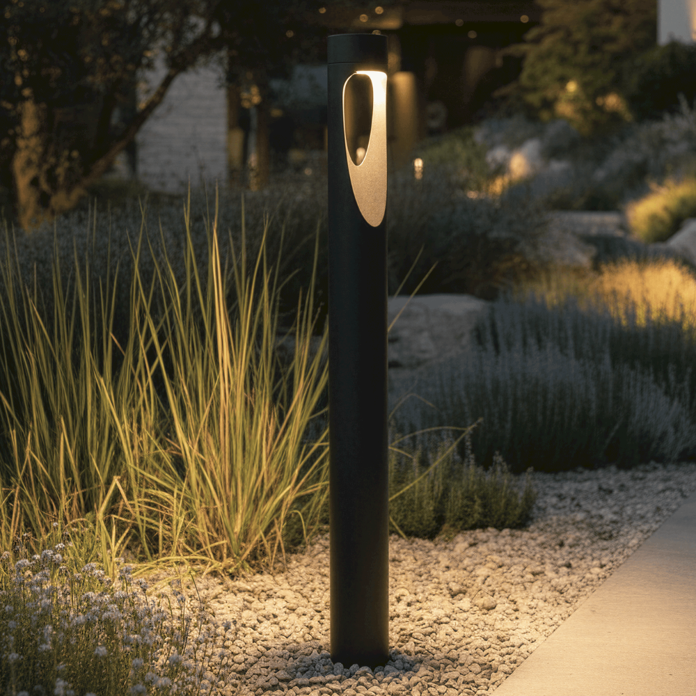 Outdoor floor lamp | Weatherproof LED with high round base
