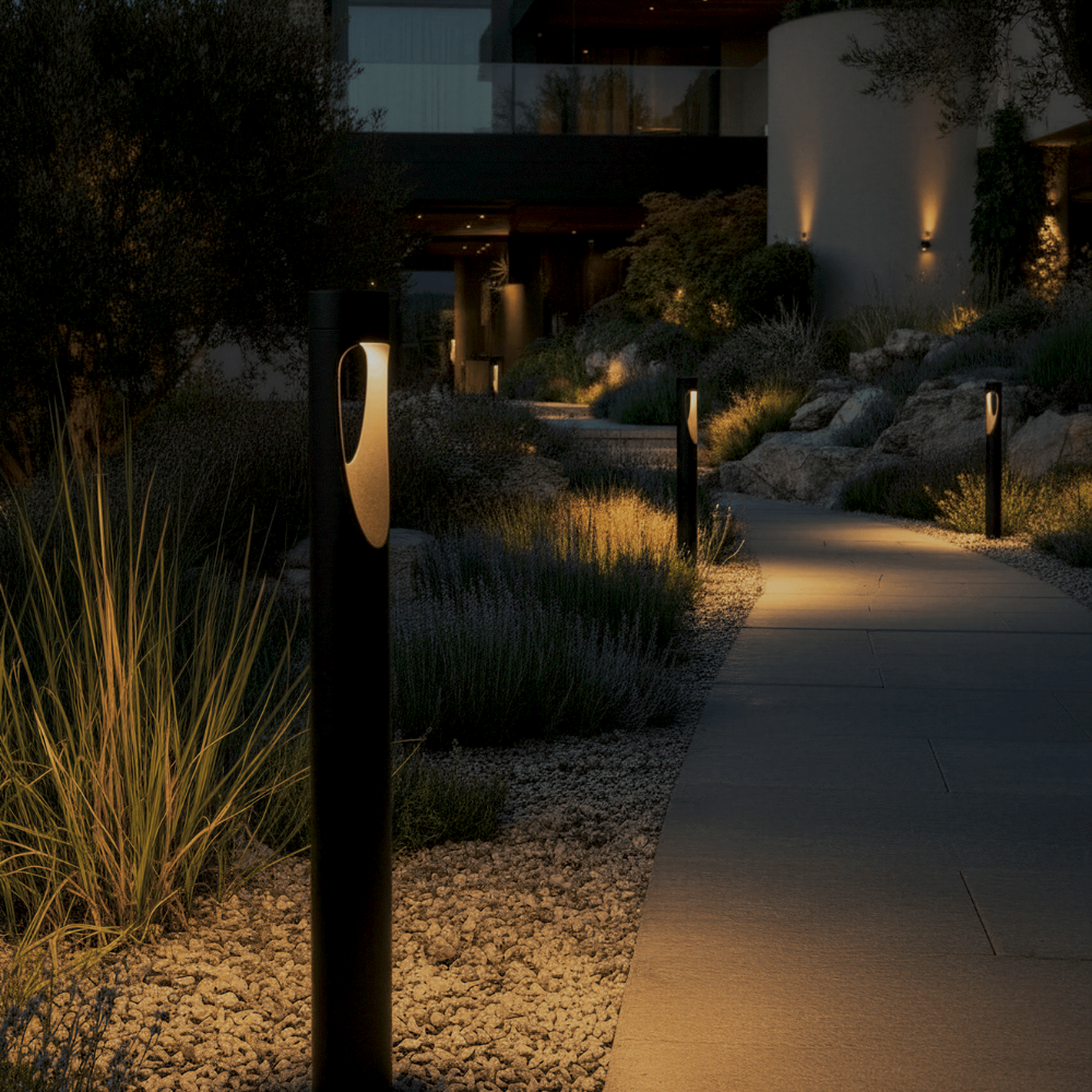 Outdoor floor lamp | Weatherproof LED with high round base