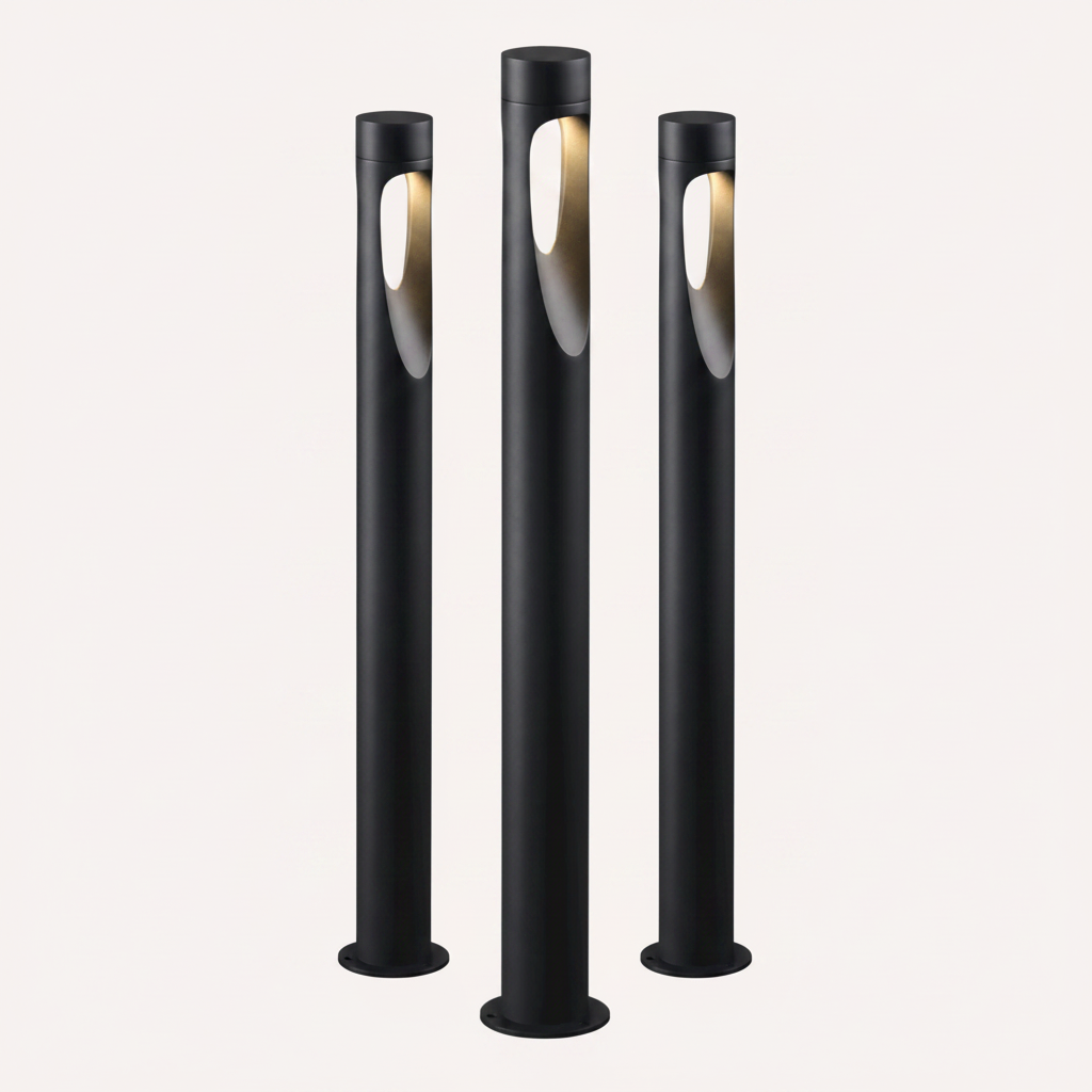 Outdoor floor lamp | Weatherproof LED with high round base