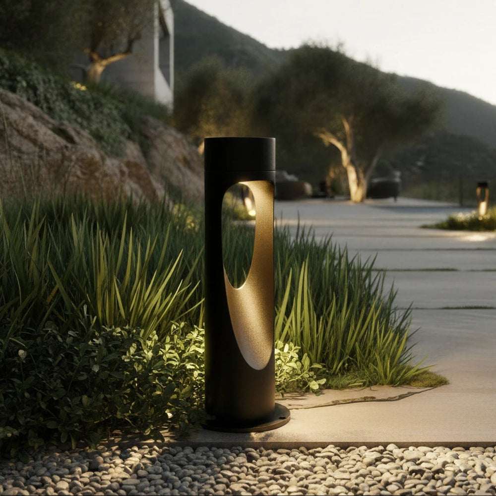 Outdoor floor lamp | Weatherproof LED with high round base