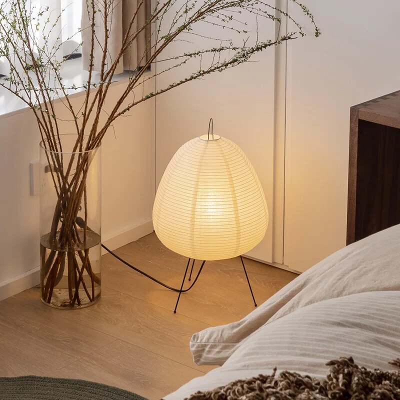 Japansk rispapirlampe | Minimalistisk zen-belysning