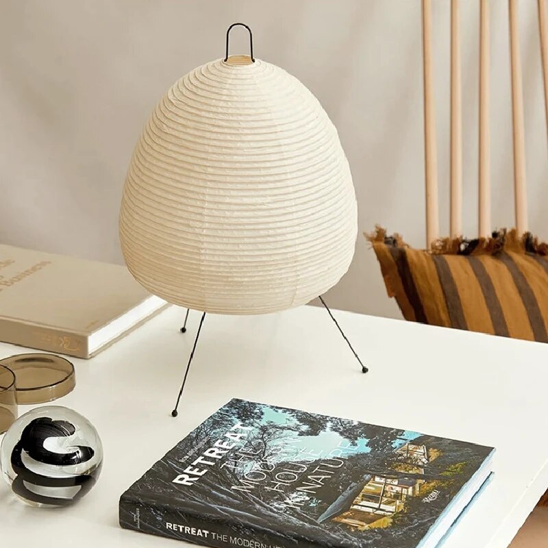 Japansk rispapirlampe | Minimalistisk zen-belysning